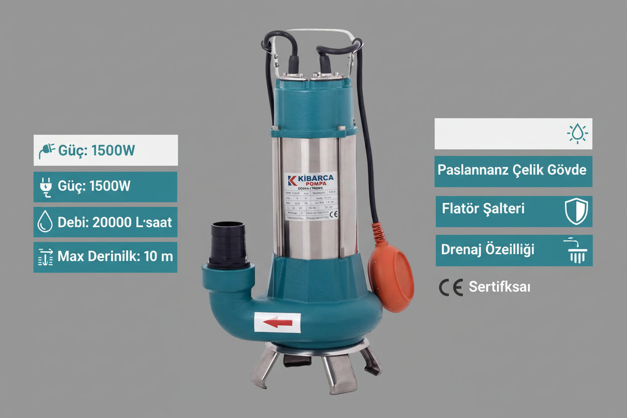 Temiz Su Drenaj Pompası – Ev & Bahçe Kullanımı